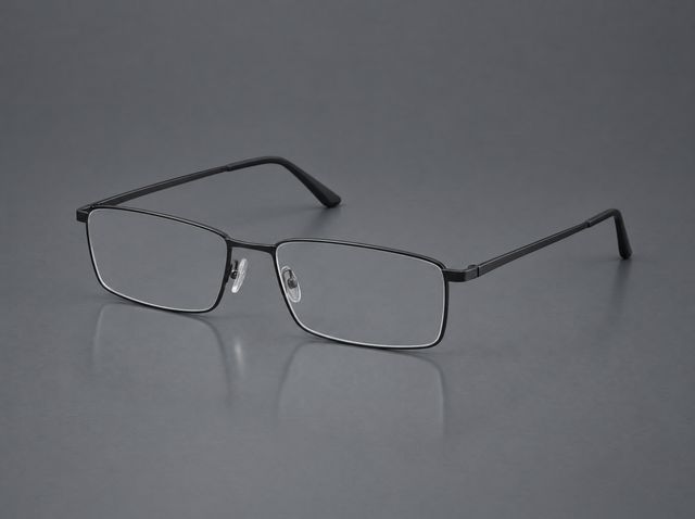 SG-3 Analyst: thin matte black rectangular office eyeglasses with clear lenses